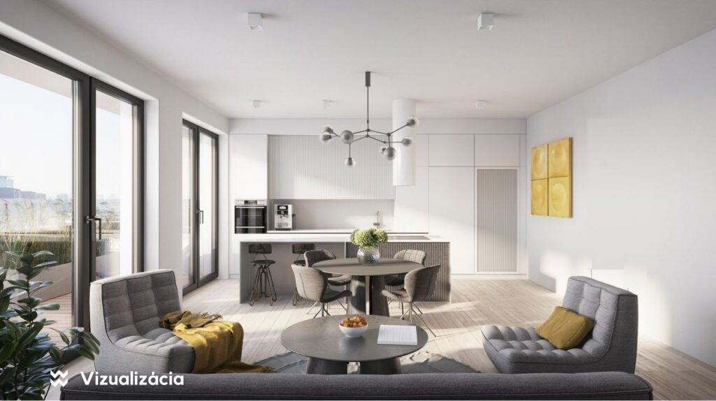 Predaj jedinečný 4-izbový byt s terasou, 155 m², Novostavba (2025) Green Atrium, Bratislava – Ružinov